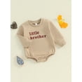 thumbnail image 5 of Bagilaanoe Baby Boys Oversized Romper Sweatshirt Infant Long Sleeve Bodysuits Letter Print Pullover 3M 6M 12M 18M Newborn Casual Tee Tops, 5 of 7