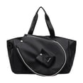thumbnail image 1 of Bolsa deportiva de tenis, bolsa de bádminton, gran capacidad, práctica, fácil de limpiar, para viajes, compacta, profesional, elegante, para hombres y negro, 1 of 8