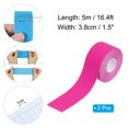 thumbnail image 2 of Uxcell Aerial Hoop Tape, Athletic Tape Adhesive Non-Slip Grip Tape Yoga Rig Sports Tape for Wrapping Gymnastics Rose Red 16.4ft x 1.5 Inch, 2 of 7