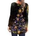 thumbnail image 5 of Qertyioot Sweat-Shirt d'Impression de Noël Femmes, Manches Longues Casual Mode Col Rond Pullover Tops, 5 of 5