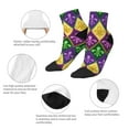 thumbnail image 6 of Bingfone Mardi Gras4 Design Patterned Men'S Women'S Casual Cotton Socks, 6 of 9