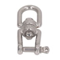 thumbnail image 1 of Double Jaw Shackle, Professional Heavy Duty 304 Stainless Steel Rolling Shackle Device For Swing Climbing Rope, 1 of 8