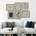 thumbnail image 2 of PixonSign Framed Canvas Print Wall Art Set - Matisse Portrait Tropical Leaf & Humanities Pattern - Set of 6 Abstract Geometric Illustrations Poster Cultural Art Wall Décor - 12"x16"x6 Black, 2 of 5