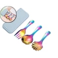 thumbnail image 1 of Shell Shape Serving Spoons, Mini Forks and Spoons, Stainless Steel Spoon Fork Set, Short Handle Flatware Set for Coffee, Dessert, Yogurt for Bar, Restaurant, Home Party, 1 of 6