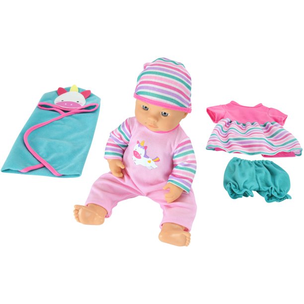My Sweet Love 125 Baby Doll And Outfits Play Set 6 Pieces Unicorn