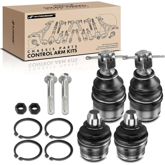A-Premium 4 PCS Front Upper and Lower Ball Joint Kit Compatible with Ford E-150 2007-2014 E-250 2003-2014 E-350 Econoline E-350 Super Duty E-450 Super Duty
