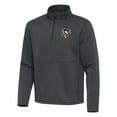 thumbnail image 2 of Men's Antigua Pewter Pittsburgh Penguins Twist Quarter-Zip Pullover Jacket, 2 of 3