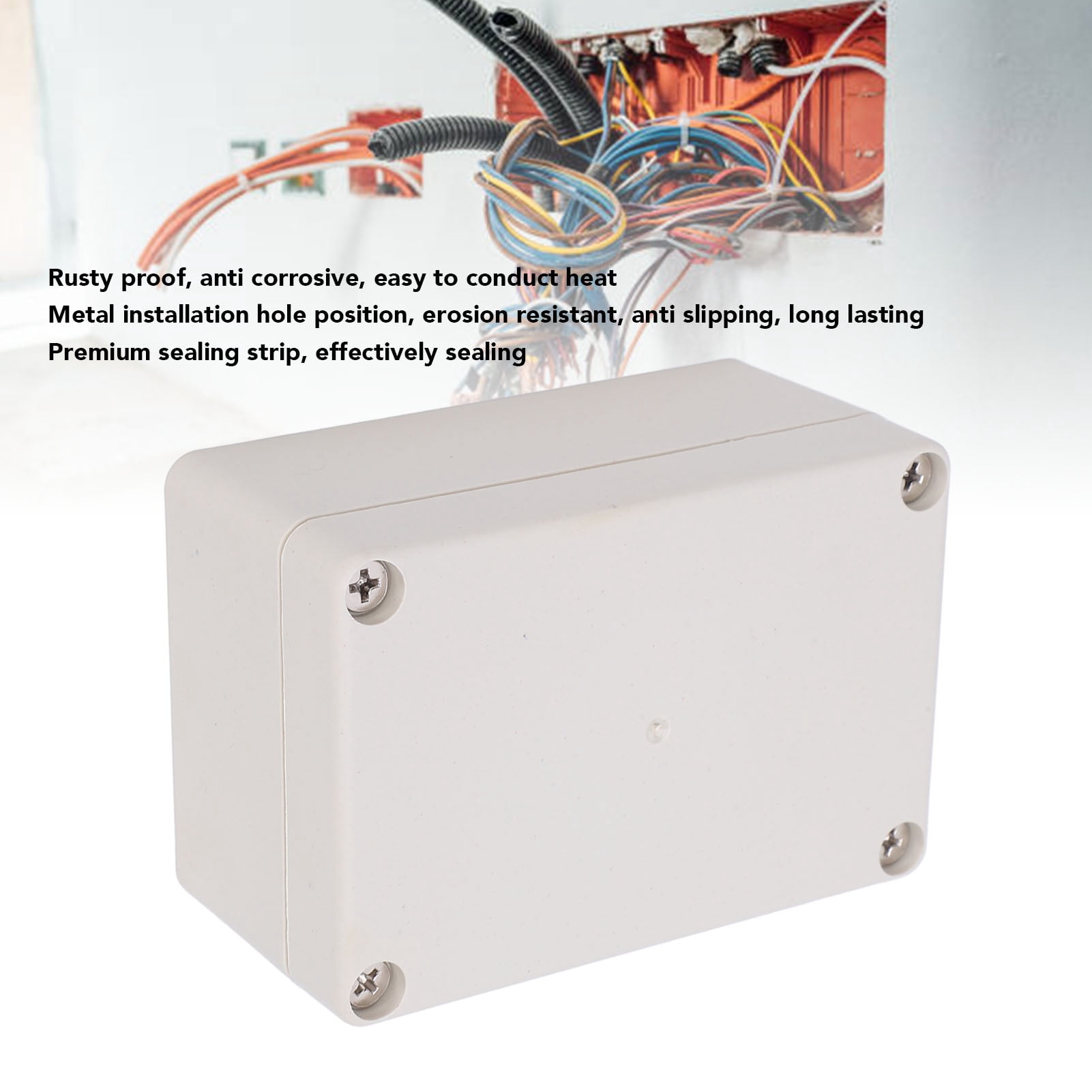 Plastic Enclosure, IP65 Water Proof Effective Sealing Junction Box Erosion Resistant Versatile 100x68x50mm  For Indoor Outdoor