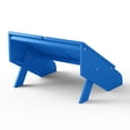 thumbnail image 5 of WestinTrends Riviera Modern HDPE Plastic Folding Patio Adirondack Ottoman, Pacific Blue, 5 of 9