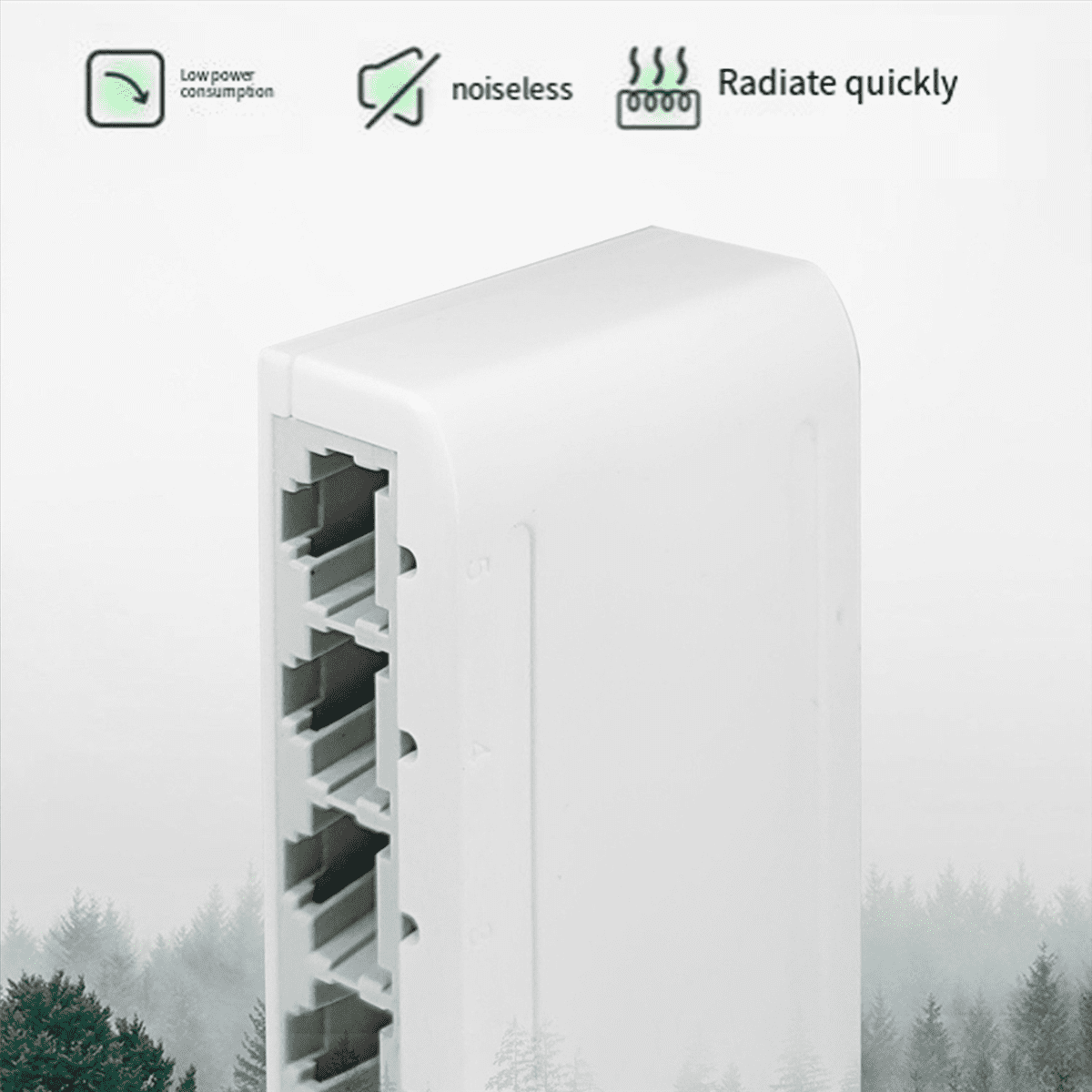 5X 5 Port Data Switch,Network Hub,Desktop Ethernet Splitter,Plug & Play Shielded Ports Fanless Quiet,5 x Ethernet Splitter,White