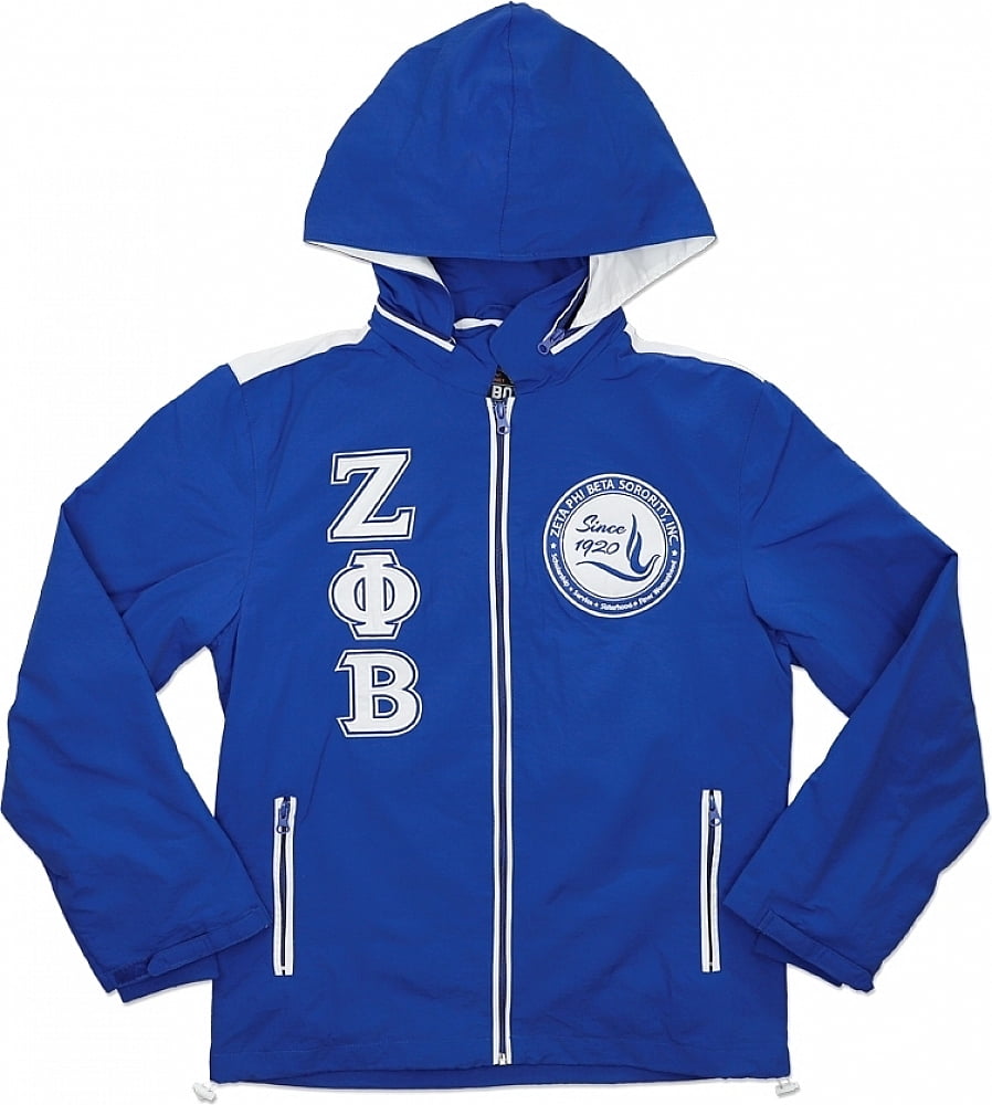 Big Boy Zeta Phi Beta Divine 9 S6 Hooded Ladies Windbreaker Jacket