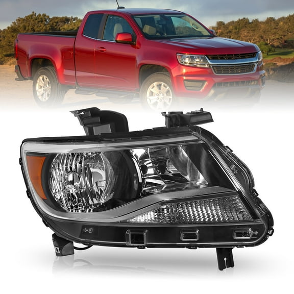 For 2015-2022 Chevy Colorado Halogen Black Headlights Right Passenger Side 15-22