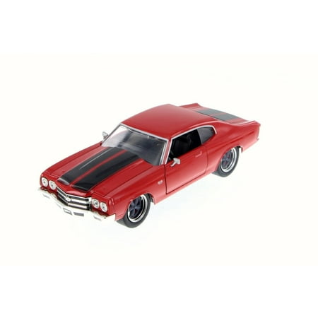 - 1970 Dom's Chevy Chevelle SS, Glossy Red - Jada 97309 - 1/24 Scale Diecast Model Toy Car (Brand New, but NOT IN BOX)
