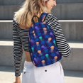 thumbnail image 5 of Naloa Jellyfish colorful Print Durable Canvas College Rucksack,Laptop Excursion Backpack,Travel Notebook School Backpack,Bookbag For Men Women, 5 of 5