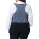 thumbnail image 3 of Chalecos de mezclilla para mujeres de tallas grandes Agnes Orinda, tops sin mangas, chaqueta casual de botón, 4X gris azul, 3 of 6