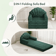 thumbnail image 6 of Richryce 2-in-1 Folding Sofa Bed with Adjustable Backrest, 75" Convertible Futon Sleeper for Small Spaces, 6 of 9