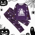 thumbnail image 2 of TOWED22 Kids Halloween Print Pajama Set, Long Sleeve Crew Neck Sleepwear with Pants, Soft Matching Family Holiday Outfit,3-4 Y, 2 of 7