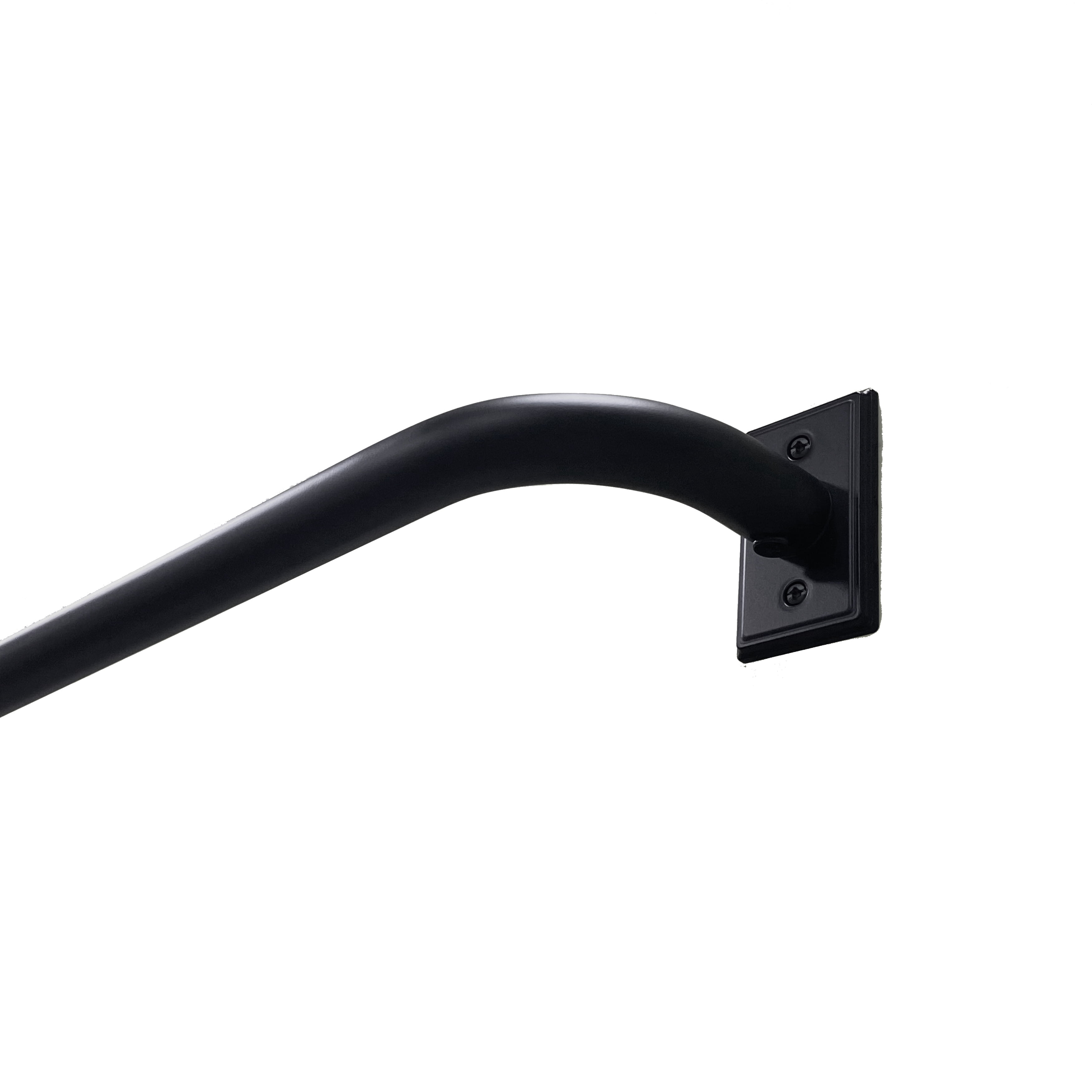 Better Homes & Gardens 1" Matte Black Metal French Wrap Curtain Rod 42-120"