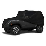 CarsCover Custom Fit 100% Sunblock 2007-2018 Jeep Wrangler 2 Door SUV Xtrashield Black Car Cover