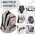 thumbnail image 5 of Pzuqiu Camo Pink Bow 4 Piece School Backpack Set 17 Inch for Girls Middle School Students with Lunch Bag Pencil Case Large Capacity Schoolbag with Breathable Shoulder Straps for Back to School, 5 of 7