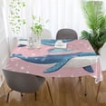 thumbnail image 6 of BZSMCE Square Tablecloth Caped Blue Whales Pattern Tableclothes, 6 of 9
