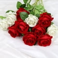 thumbnail image 3 of 1/6/12 Pcs Beautiful Rose Flower Wedding Home Table Decoration Long Bouquet Arrangement Fake Plants Valentine's Day Gift, 3 of 7