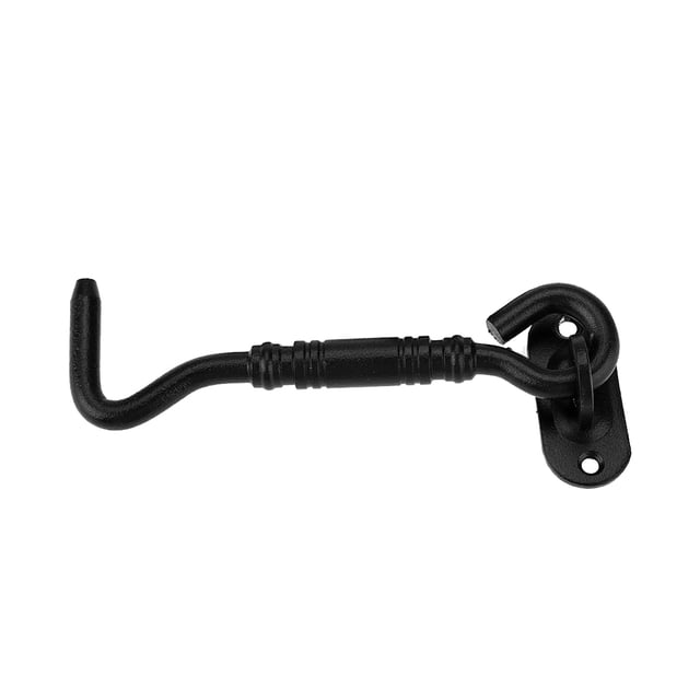 Cabin Hook, Black Color 201 Stainless Steel Cabin Hook and Eye Latch Lock for Shed Gate Door Window