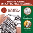 thumbnail image 4 of Emergency Thermal Sleeping Bags Weatherproof Mylar Disaster Survival Bivouac | 7 ft x 3 ft | Compact Lightweight Shelter Signal Reflective Utility | Premium Prepper, 4 of 5