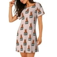 thumbnail image 2 of Gaeub German Shepherd Dog Print Women's Short-Sleeved Nightdress,Loose Comfy Pajama Sleepwear,Summer Night-dresses for Women, 2 of 6