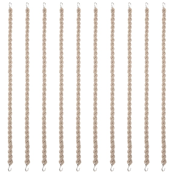 Worgeous  10 Pcs Leggings Rope Elastic Cord Camping Accessories Strips Garter Khaki