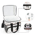 thumbnail image 6 of FORMRS Insulated Cooler Bag 24 Cans Capacity Soft Leakproof Lunch Box with Side Pockets, Green Garden Pattern, 6 of 7