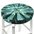 thumbnail image 3 of Fotbe Teal Cactus Stool Covers Round,Waterproof Round Bar Stool Covers Bar Chair Covers Washable Stool Cushion Slipcover for 12-14 Inch Chair-13 inch, 3 of 7