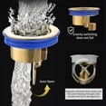 thumbnail image 5 of Aodebiao One Way Valve Drop-in Brass Drain Plug, Shower Floor Drain backflow Preventer, Anti-Odor Shower Drain Plug, Shower Stopper for Drain, 5 of 10