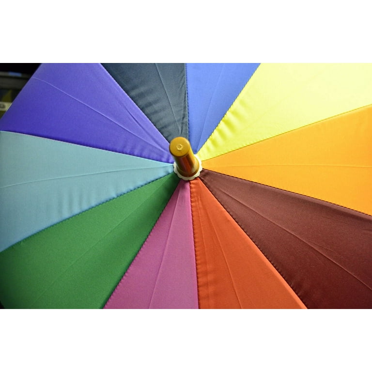 Rainbow Pride Travel Umbrella - Auto Open/Close, Windproof Compact Folding Umbrella For Men & Women