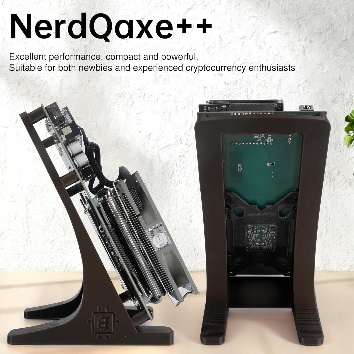 NerdQaxe++ Bitcoins Miner 4.8TH/s ASIC Miner & Crypto Miner - Solo Miner for BTC, Low Power 75W, 2.4Gwifi Open-Source, SHA-256 Silent Home Mining with Bitaxe Miner Technology
