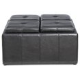 thumbnail image 3 of Hodedah Poupée de Rangement avec 4 Plateaux de Service en Noir, 3 of 7
