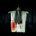 thumbnail image 4 of 1PC Halloween Hanging Ghost with Glowing Eyes Screaming Sound Horror Haunted House Decoration Halloween Party Props 2021, 4 of 6