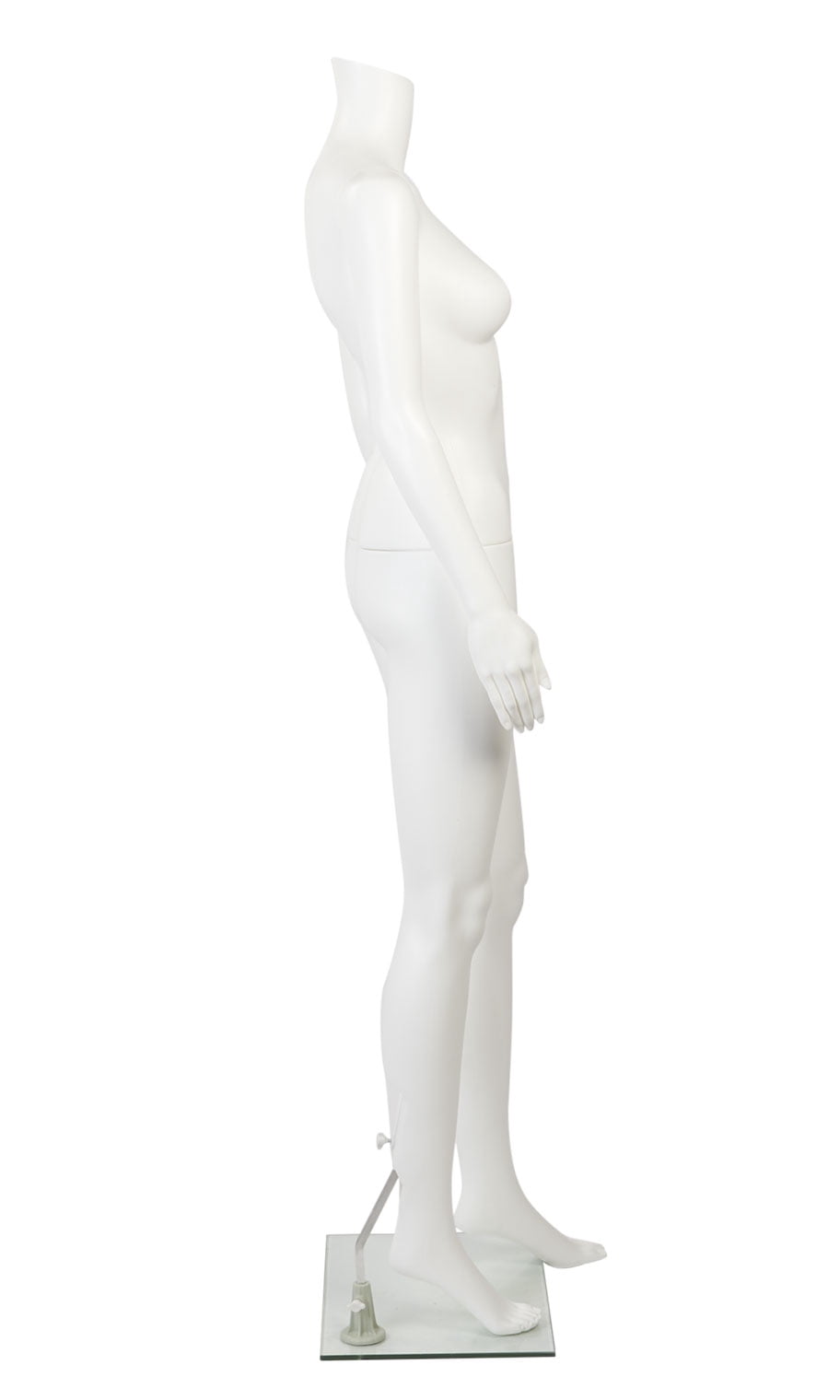 SSWBasics Female Headless White Plastic Mannequin With Straight Arms - Height 5'4" With