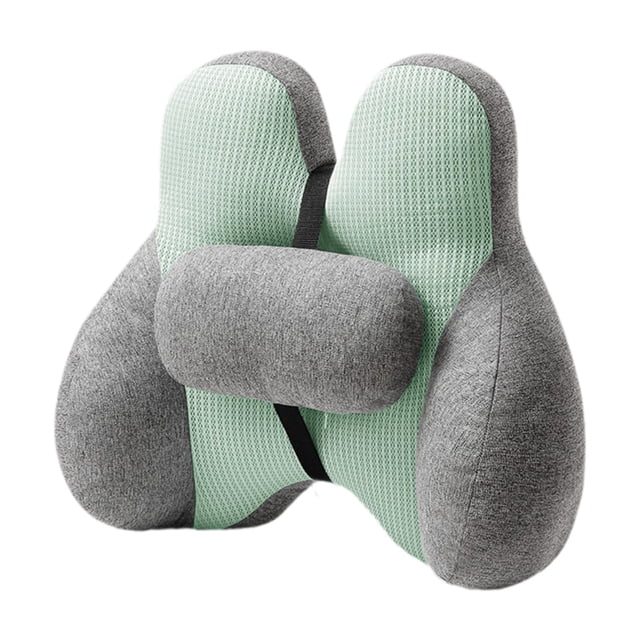 2 almohadas de apoyo lumbar para oficina, cojín de apoyo para la espalda para silla, regalo, almohada de asiento para silla de lectura, sala de estar, verde