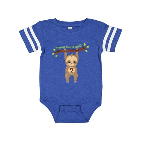 

Inktastic Cute Sloth 2nd Birthday Gift Baby Boy or Baby Girl Bodysuit