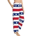 thumbnail image 2 of Haiem American Patriotic Stars And Stripes Women's Pajama Pants Ultra Lightweight Pjs Bottoms Sleepwear Bottom Pants With Pocket Drawstring-XX-Large, 2 of 9