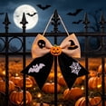 thumbnail image 6 of Roiihwy Large Halloween Bows Wreath, Pumpkin Bat Star Bows for Front Door, Black Ornament Tree Topper Bows for Halloween Indoor Outdoor Decor, 6 of 6