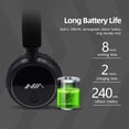thumbnail image 4 of Auriculares NIA Q1 Auriculares Bluetooth Auriculares inalámbricos estéreo con música Tarjeta TF para colocar sobre la oreja Radio FM Auricular con cable plegable con micrófono Control de aplicación NIA Auriculares, 4 of 7