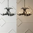thumbnail image 4 of JONATHAN Y Eldora 26" Adjustable Resin Antler 4-Light LED Chandelier, Black, JYL6301D, 4 of 10