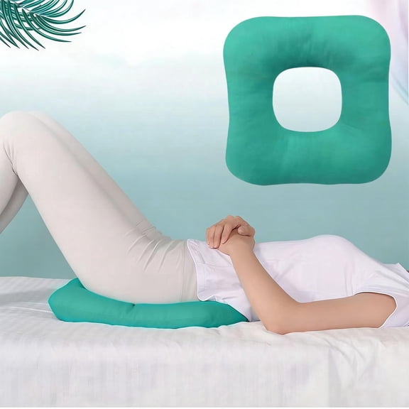 Votnto Pressure Relief Cushion 13.78x13.78in, Hollow Ergonomic Donut Cushion for Bed Sores Prevention, Washable Pearl Cotton Buttock Pad for Seniors, Post-Op & Daily Use