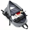 thumbnail image 4 of WHAMVOX 1Pc Men Backpack Grey with USB Port and Basketball Football Storage Buckle, 4 of 5