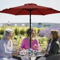 thumbnail image 6 of RoyalCtaft 7.5' Red Octagon Patio Umbrella, Fade Resistant, 6 of 8