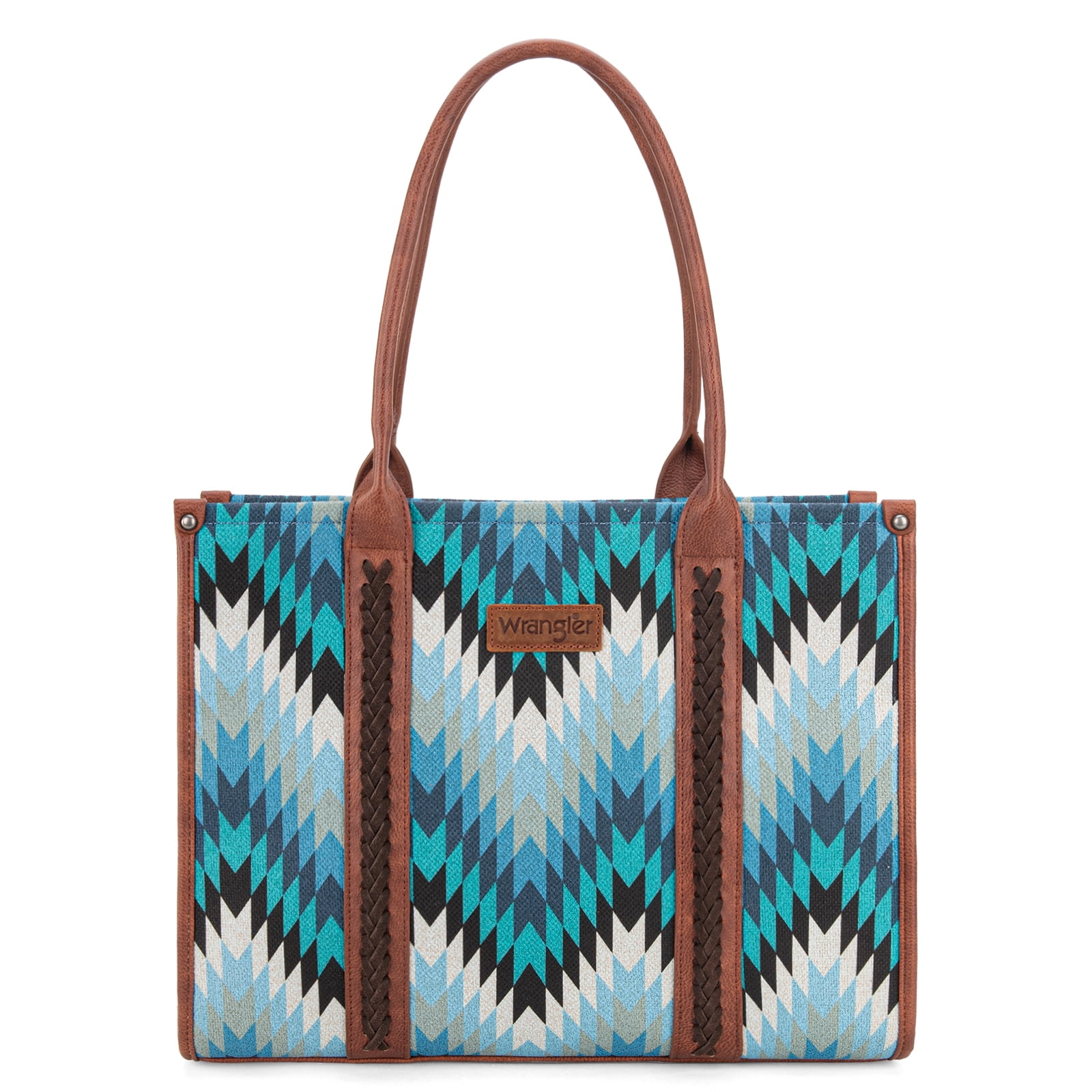 Wrangler Aztec Tote Bag for Women Western Top Handle Handbags and Purses, Jean