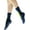 Navy Blue, variant on Yoga Pilates Socks with Grips for Women Non Slip Solid Graffiti Cushioned Crew Socks for Barre Ballet Dance
