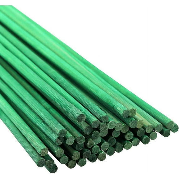 Sustainable Plant Supports - 50 Pieces Bamboo Sticks, Green 60cm